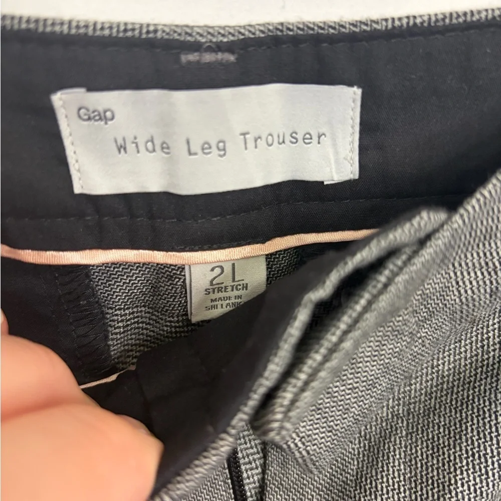 GAP Black and Gray Wide-Leg Trousers with pockets size 2L